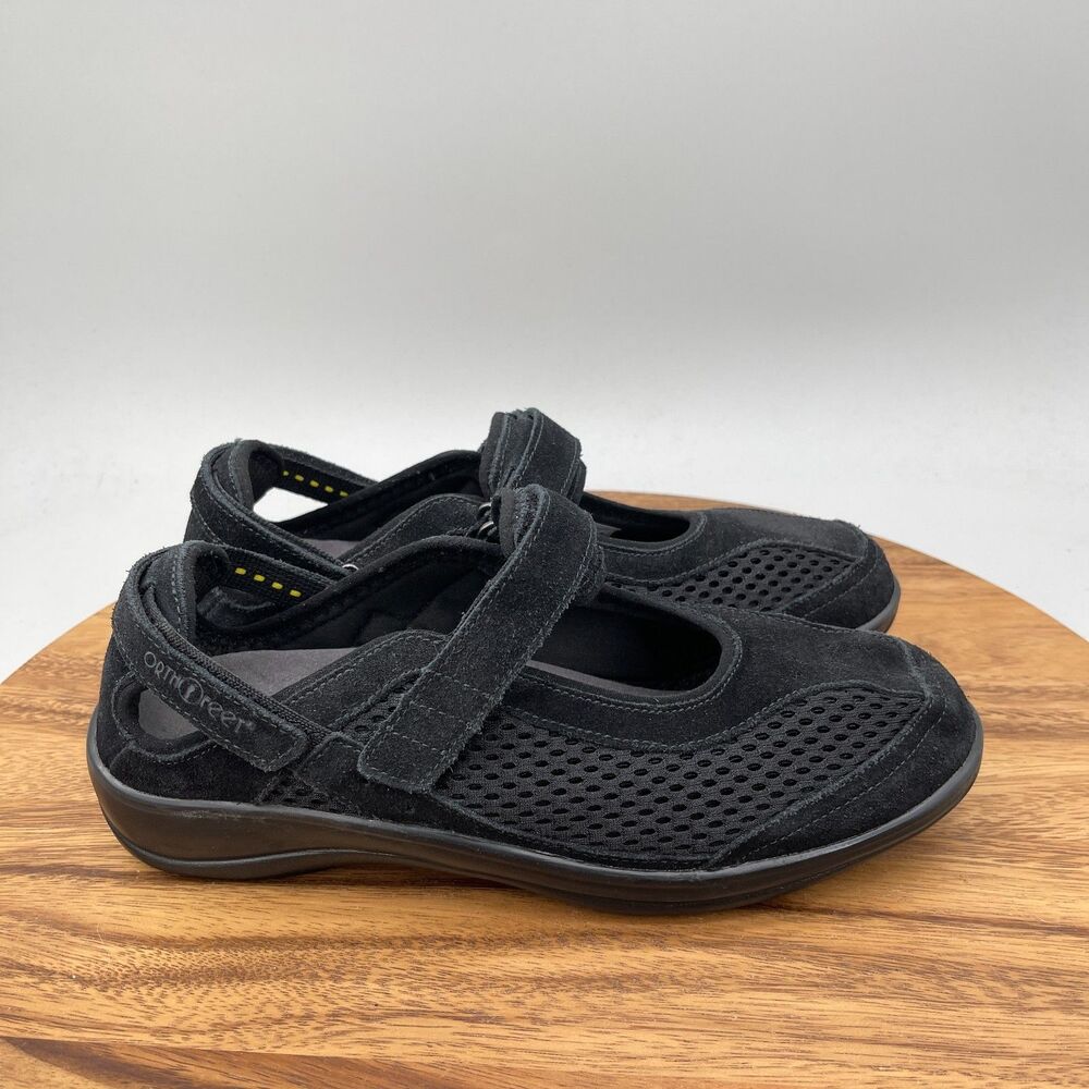 Orthofeet Sanibel 893 Mary Jane Orthotic Shoes Womens Size 8.5 B Casual Black